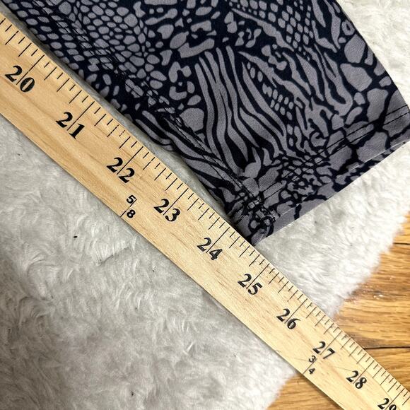 Kyodan High Waist Gray Mixed Animal Leopard Print Leggings S Small 7/8 Ankle - Picture 9 of 9